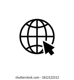 World wide web icon vector. Website icon 