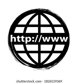 world wide web icon vector