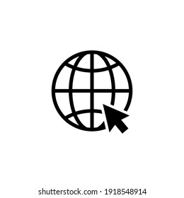World wide web icon vector. Website icon symbol illustration