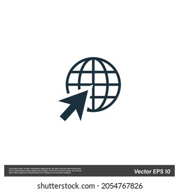 world wide web icon vector simple logo element