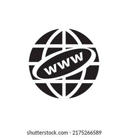 world wide web icon vector