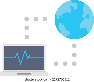 Internet-Netzwerkanbindung im Internet - flach 