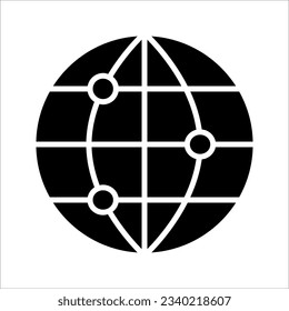 World Wide Web line icon vector. Go to web icon symbol, vector illustration on white background