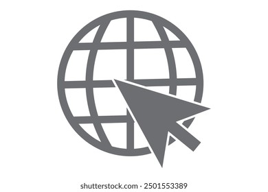 World Wide Web line icon vector. Go to web icon symbol illustration