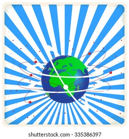 World Wide Web - Scientific Atoms Theme