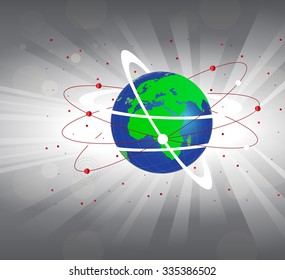 World Wide Web - Scientific Atoms Theme