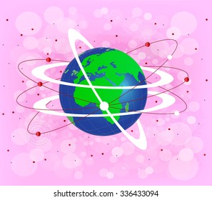 World Wide Web - Scientific Atoms Theme