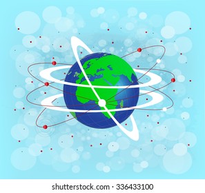 World Wide Web - Scientific Atoms Theme