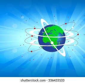 World Wide Web - Scientific Atoms Theme