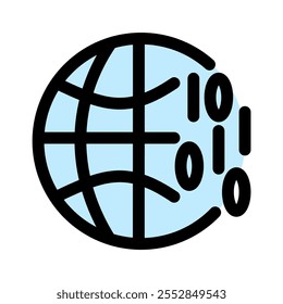 Símbolo de Web mundial - icono de inteligencia artificial.