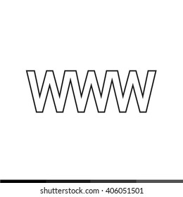 World wide web symbol icon Illustration design