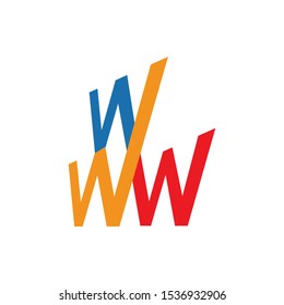 world wide web www logo vector design icon symbol sign illustrations
