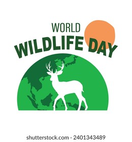 world wild life day festivities, animals, earth and forest. vector design suitable for banners, backgrounds.