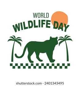 world wild life day festivities, animals, earth and forest. vector design suitable for banners, backgrounds.