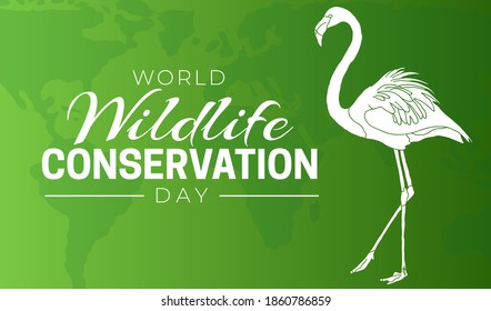 World Wildlife Conservation Day  Background Illustration with Bird