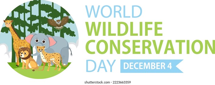 World Wildlife Conservation Day Banner Design illustration