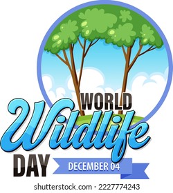 World wildlife conservation day banner design illustration