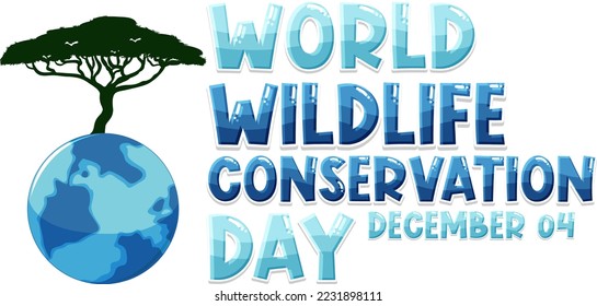 World wildlife conservation day banner design illustration