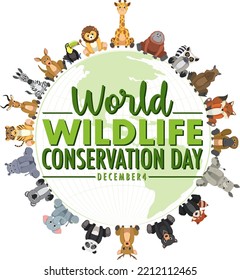 World Wildlife Conservation Day Poster Template illustration