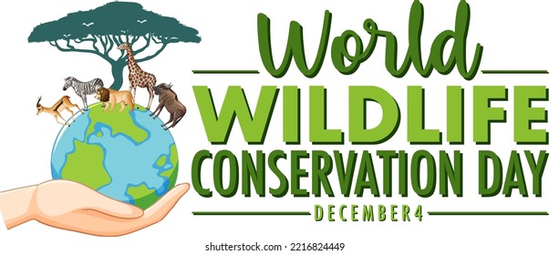 World Wildlife Conservation Day Poster Template illustration
