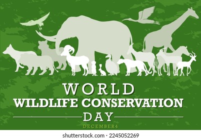 World Wildlife Conservation Day Poster Template illustration