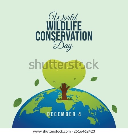 World Wildlife Conservation Day vector design template good for celebration usage. World Wildlife Conservation Day design. flat design. eps 10. 