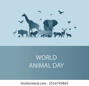  World Wildlife Day  and world animal day with the animals silhouette icon , content was created using vector drawing tools and software, not generated by AI