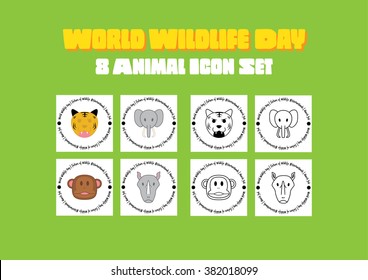 World Wildlife Day - Animals Set
