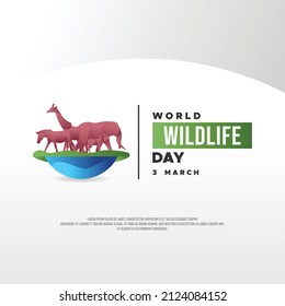 World Wildlife Day Background Template Design