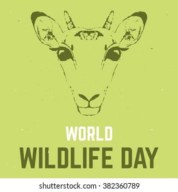 World wildlife day background. Vector illustration.