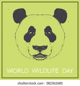 World wildlife day background. Vector illustration.