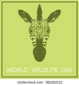 World wildlife day background. Vector illustration.