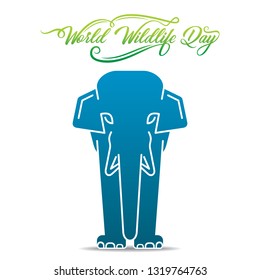 world wildlife day banner design, animal in forest design