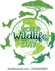 World Wildlife Day Banner illustration