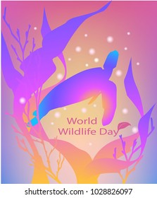 World Wildlife Day banner with a turtle
