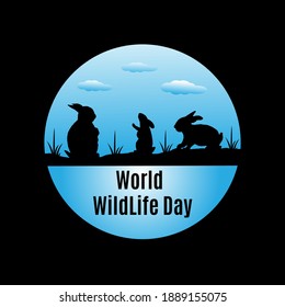 world wildlife day concept. illustration vector