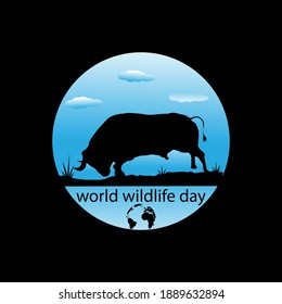 world wildlife day concept. illustration vector