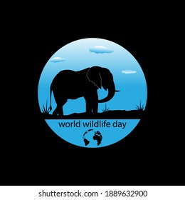 world wildlife day concept. illustration vector