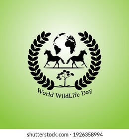 world wildlife day concept. illustration vector