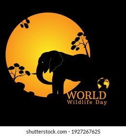 world wildlife day concept. illustration vector