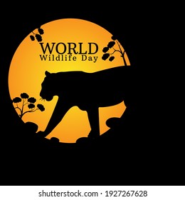 world wildlife day concept. illustration vector