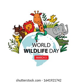 World wildlife day concept. March 3 