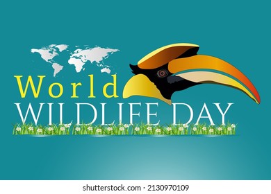 world wildlife day concept. web banner design. illustration vector