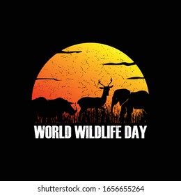 World Wildlife Day design vector