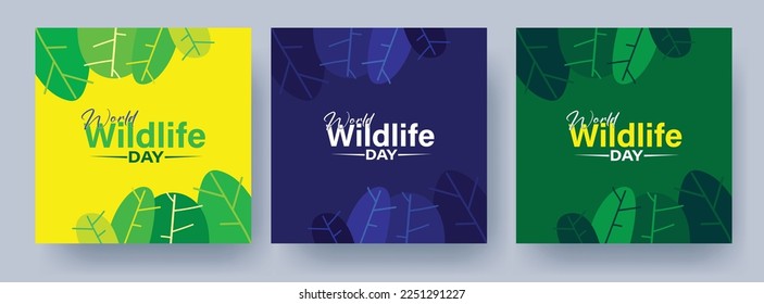 World Wildlife Day with forest, vector mnemonic design concept, for Poster, Banners, background, campaign and greeting