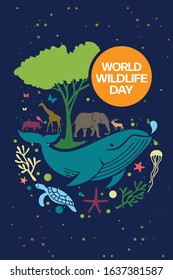 World Wildlife Day Logo design template, March 3