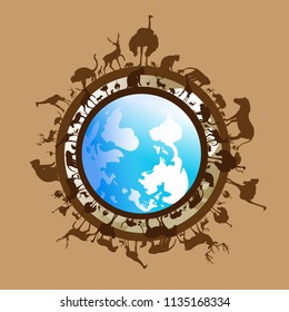 World Wildlife Day, March 3, animals on the planet, animal shelter, wildlife sanctuary. World Environment Day. Vector illustration of World animal day. Suitable for greeting card, banner and poster.  
