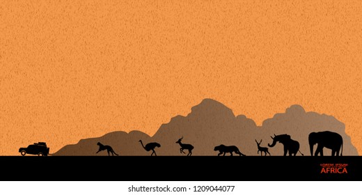 World Wildlife Day, March 3, animals on the planet, animal shelter, Africa wildlife sanctuary. World Environment Day. Vector illustration of World animal day. Suitable for greeting card, 
