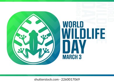 World Wildlife Day. March 3. Vector illustration. Holiday poster