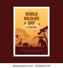 World Wildlife Day Poster Design Background Design Template
